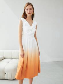 MOTF PREMIUM Vestido viscosa de ombré girante - Multicolor - Ver 4