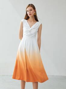 MOTF PREMIUM Vestido viscosa de ombré girante - Multicolor - Ver 6