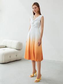 MOTF PREMIUM Vestido viscosa de ombré girante - Multicolor - Ver 8