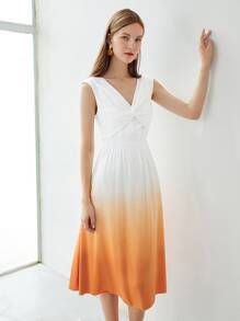 MOTF PREMIUM Vestido viscosa de ombré girante - Multicolor - Ver 10