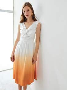 MOTF PREMIUM Vestido viscosa de ombré girante - Multicolor - Ver 11