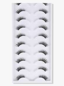 Himirell 10 Pairs Cat Eye Half-Eye Extended Eyelashes, Adds Eye Size, Suitable For Holiday, Festival, Date, And Other Makeup Occasions