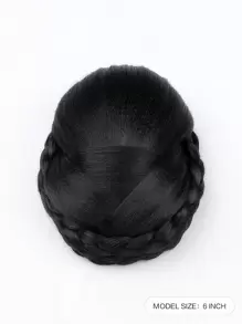 liangyuan 編織夾片髮髻,髮髻假髮片甜甜圈滾輪小圓麵包假髮片