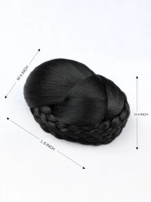 liangyuan 編織夾片髮髻,髮髻假髮片甜甜圈滾輪小圓麵包假髮片