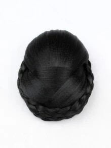 liangyuan 編織夾片髮髻,髮髻假髮片甜甜圈滾輪小圓麵包假髮片