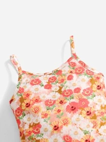 SHEIN Rompers Em bé Hoa Tất cả trên in - Nhiều màu - Xem 3