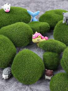 Bolas De Musgo, 7 Piezas De Bolas Decorativas Para Cuencos De Centro - 4 Piezas De Bolas Secas Naturales De 3,2" + 3 Piezas De Bolas De Musgo Verde De 2" Como Relleno De Jarrones Y Cuencos - Verde - Ver 2