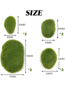 Bolas De Musgo, 7 Piezas De Bolas Decorativas Para Cuencos De Centro - 4 Piezas De Bolas Secas Naturales De 3,2" + 3 Piezas De Bolas De Musgo Verde De 2" Como Relleno De Jarrones Y Cuencos - Verde - Ver 3