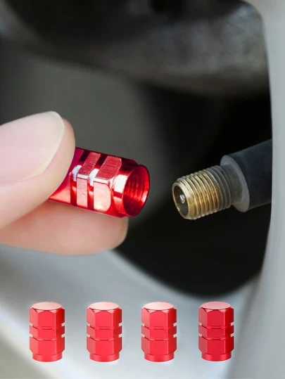 铝合金轮胎气门嘴帽，气门嘴帽，气门帽，气门芯，阳极氧化铝轮胎气门嘴盖，汽车防尘轮胎气门嘴帽，车轮配件，适用于大多数车辆，耐腐蚀合金材料，防盗铝合金车轮，轮胎，气门，轮胎气门嘴，气门帽，密封盖，汽车零部件