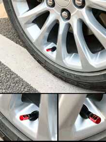 铝合金轮胎气门嘴帽，气门嘴帽，气门帽，气门芯，阳极氧化铝轮胎气门嘴盖，汽车防尘轮胎气门嘴帽，车轮配件，适用于大多数车辆，耐腐蚀合金材料，防盗铝合金车轮，轮胎，气门，轮胎气门嘴，气门帽，密封盖，汽车零部件 - 紅色 - 查看 4