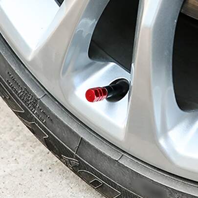 铝合金轮胎气门嘴帽，气门嘴帽，气门帽，气门芯，阳极氧化铝轮胎气门嘴盖，汽车防尘轮胎气门嘴帽，车轮配件，适用于大多数车辆，耐腐蚀合金材料，防盗铝合金车轮，轮胎，气门，轮胎气门嘴，气门帽，密封盖，汽车零部件