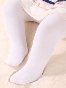 2pairs Baby Plain Tights - Multicolor - View 2