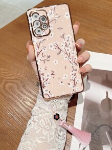 粉色1入6D電鍍TPU圖案手機殼和1入流蘇掛繩，兼容iPhone Samsung Xiaomi Huawei Oppo手機，兼容 iPhone15/15Plus/15Pro/15Promax - 彩色 - 查看 4