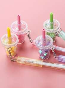 2 piezas Pluma de gel con diseño de botella al azar - Multicolor - Ver 2