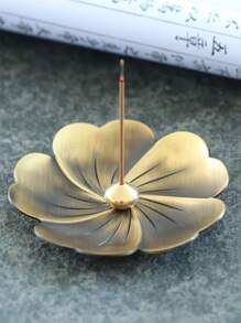 1pc Flower Design Incense Stick Holder - Bronze - View 7