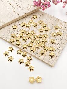 50 piezas Accesorio de pelo con estrella DIY - Dorado - Ver 2