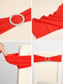 1 pieza Decoración de sillas boda - Rojo - Ver 4