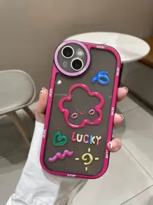 花卉圖案透明手機殼 - 彩色 - 查看 1