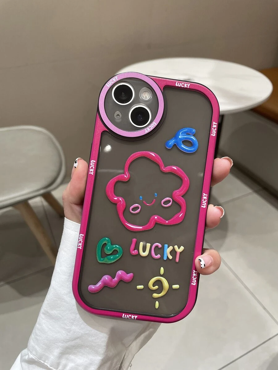 花卉圖案透明手機殼 - 彩色 - 查看 1