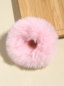 極簡風格毛茸茸髮圈 - 淺粉色 - 查看 4