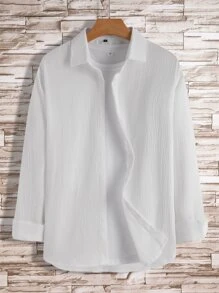 Manfinity Hypemode Men Textured Shirt Without Tee - White - View 1