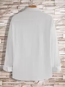 Manfinity Hypemode Men Textured Shirt Without Tee - White - View 2