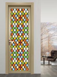 1pc Mô hình hình học Phim trang trí cửa sổ - Nhiều màu - Xem 6