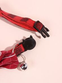 1pc Bow Decor Pet Collar - Red - View 4