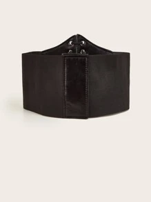 1 件女士彩色 AB 水钻装饰六角形腰带束腰带