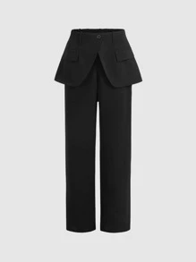 SHEIN MOD Quần lót vải lót 2 trong 1 - màu đen - Xem 1