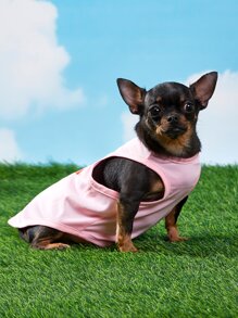 PETSIN Letter Graphic Pet Tank - Baby Pink - View 3