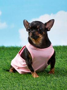 PETSIN Letter Graphic Pet Tank - Baby Pink - View 7