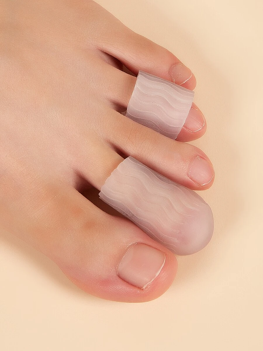 2 miếng bảo vệ ngón chân silicone - trắng - Xem 1