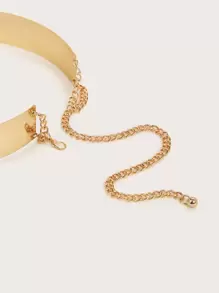 4厘米优雅简约金色女士腰链，适合日常佩戴、派对、度假、送礼、工作、婚礼、婚纱等场合，也是时尚配饰的理想之选。 - 金色 - 查看 5