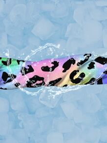 1pc Leopard Print Sport Towel - Multicolor - View 2