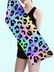 1pc Leopard Print Sport Towel - Multicolor - View 3