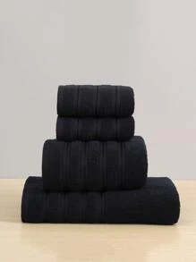 1入組素色毛巾 - 黑色 - 查看 1