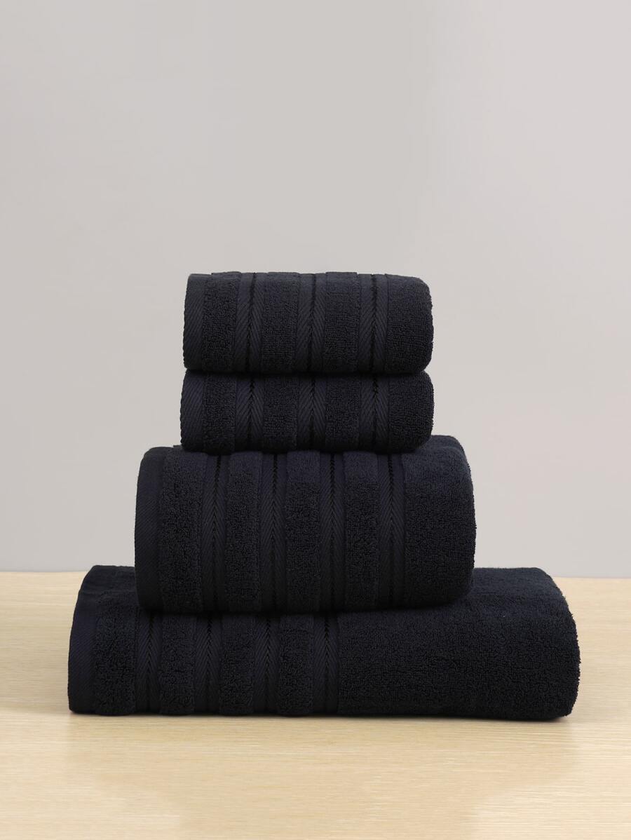 1入組素色毛巾 - 黑色 - 查看 1