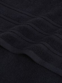 1入組素色毛巾 - 黑色 - 查看 4