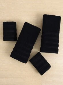 1入組素色毛巾 - 黑色 - 查看 6
