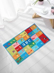 1pc Cartoon Graphic Kids Rug - Multicolor - View 4