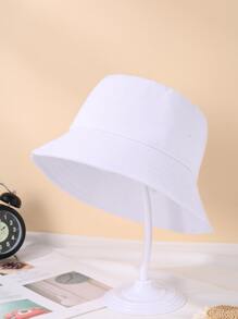 Niños Sombrero cubo unicolor - Blanco - Ver 1