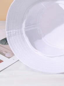 Niños Sombrero cubo unicolor - Blanco - Ver 3