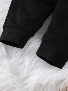 Baby Boy Cartoon & Letter Graphic Bodysuit & Sweatpants - Multicolor - View 8