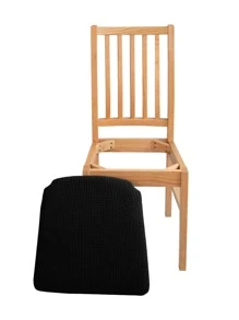 1 Máy Tính Dạ Nỉ Ghế Đệm, Phòng Ăn Bọc Đệm, Chắc Chắn Ghế Ghế Không Tựa Lưng, Đồ Nội Thất Bảo Vệ - màu đen - Xem 3