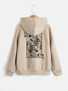 SHEIN 男孩字母和圖形連帽衫