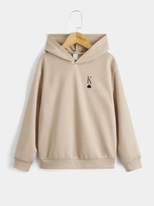 SHEIN 男孩字母和圖形連帽衫