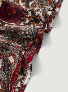 SHEIN MOD Floral & Paisley Print Knot Front Cami Dress - Multicolor - View 4