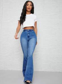 SHEIN SXY High Waist Flare Leg Jeans