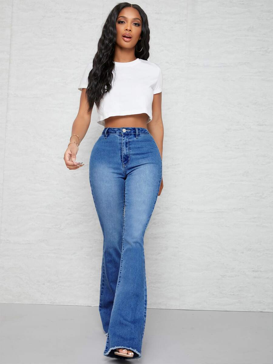 SHEIN SXY High Waist Flare Leg Jeans